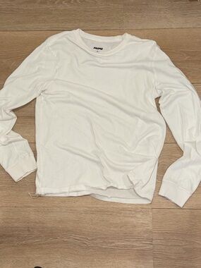 SKIMS Men's Long-Sleeve Crewneck Shirt in White